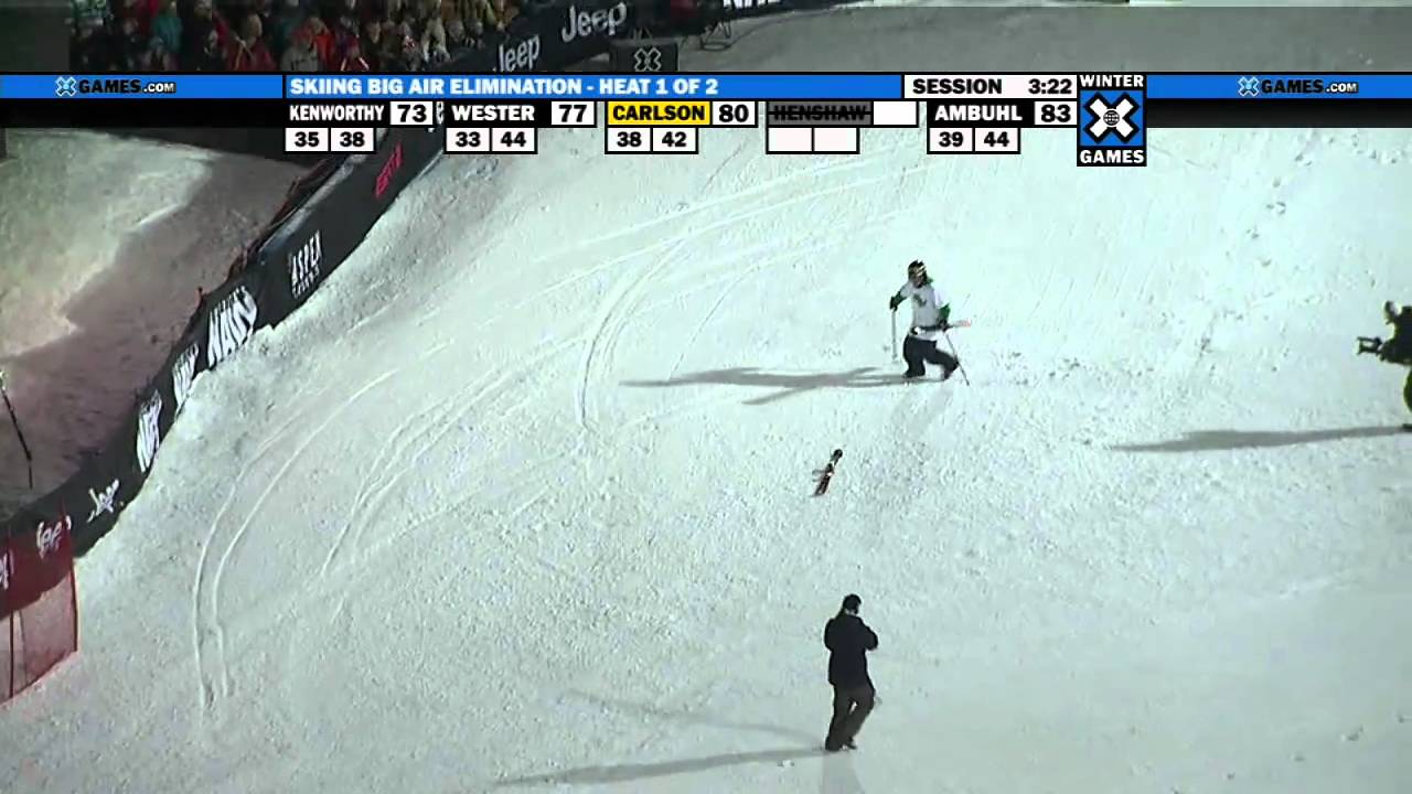 Winter X Games 15 - Sammy Carlson Lands Switch Double Rodeo 1080 On One Ski