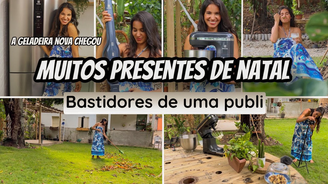 Vlog: A geladeira chegou, bastidores de uma publi, limpando o quintal, receita, presentes de Natal