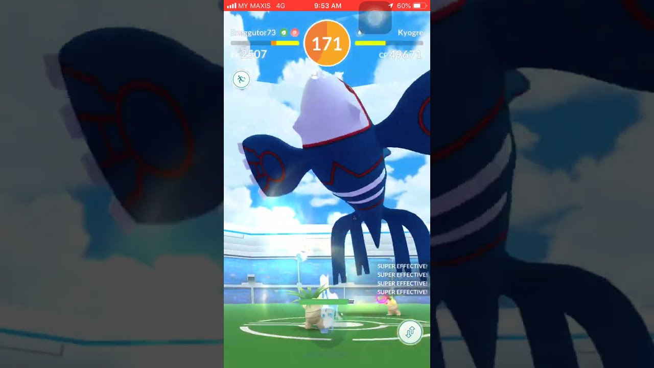 Kyogre Raid【Success】【Trio Challenge】【Legendary Raid】【Pokemon Go】