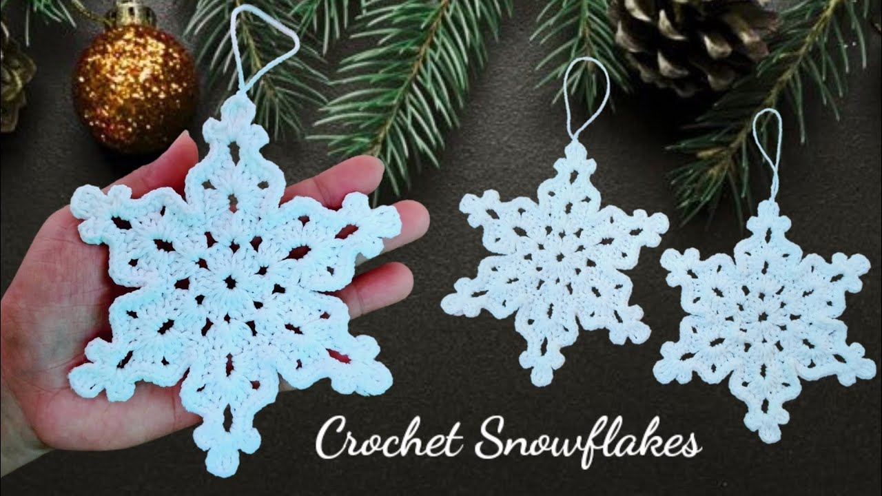 How to Crochet a Snowflake Christmas Ornaments