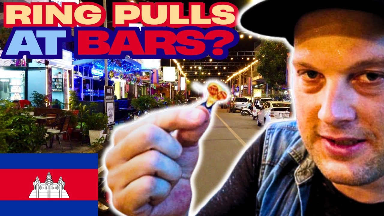 Cambodia Ring Pulls at 5 Bars in Kampot for Free Beer