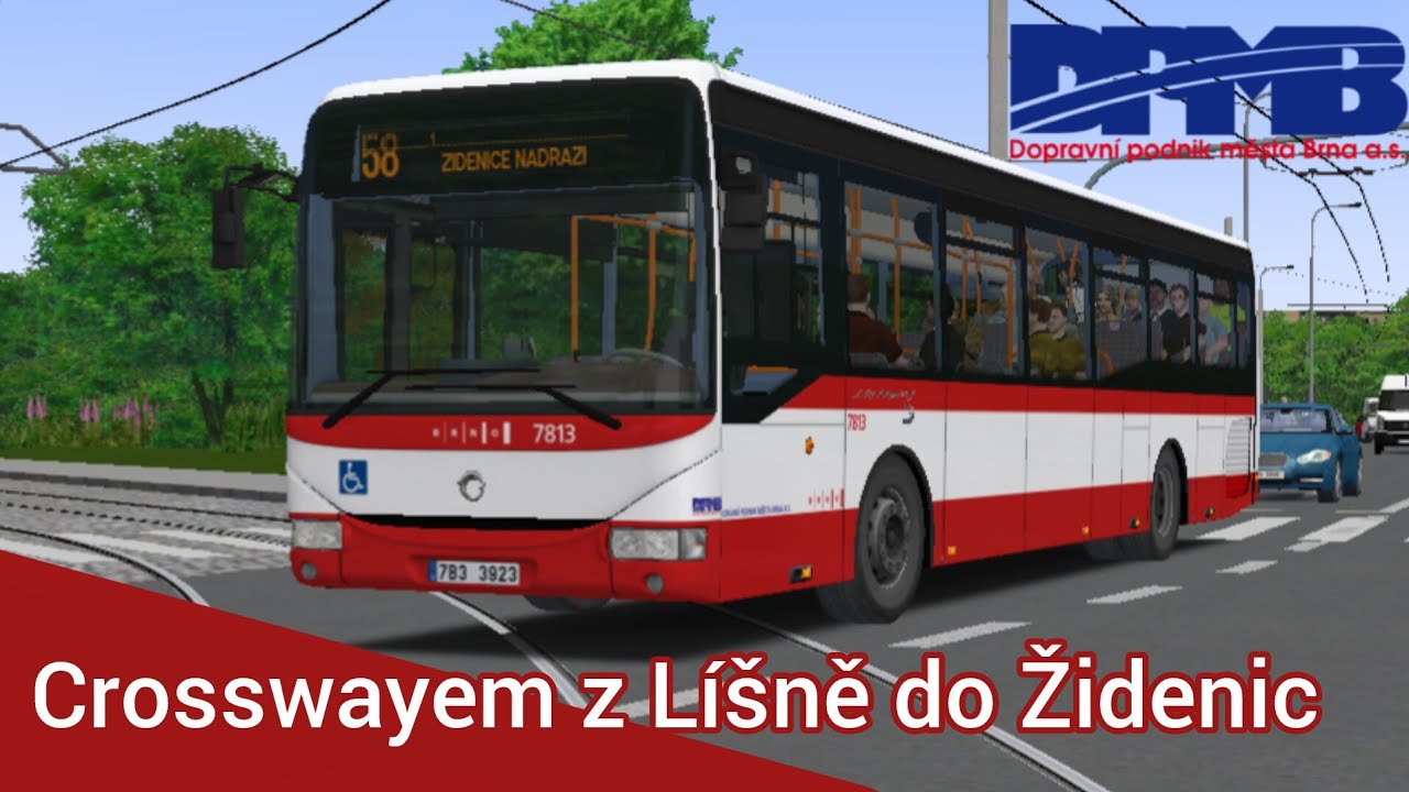 OMSI 2 #224 | Brno-Líšeň | Irisbus Crossway LE 12M | 58 》Židenice, nádraží