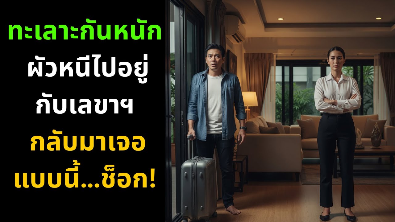 ทะเลาะกันหนัก สามีขนของไปอยู่กับเลขานุการ ครึ่งเดือนผ่านไป คิดว่าภรรยาคงกลัวแล้ว กลับบ้านมา...ช็อกต