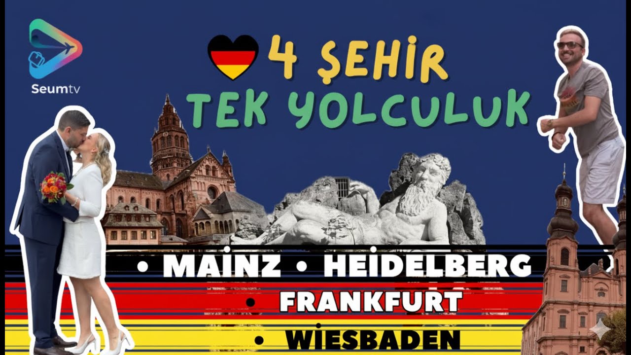 Almanya'da 3 Günde 4 Şehir Gezilir mi? Frankfurt | Heidelberg | Mainz | Wiesbaden | Vlog