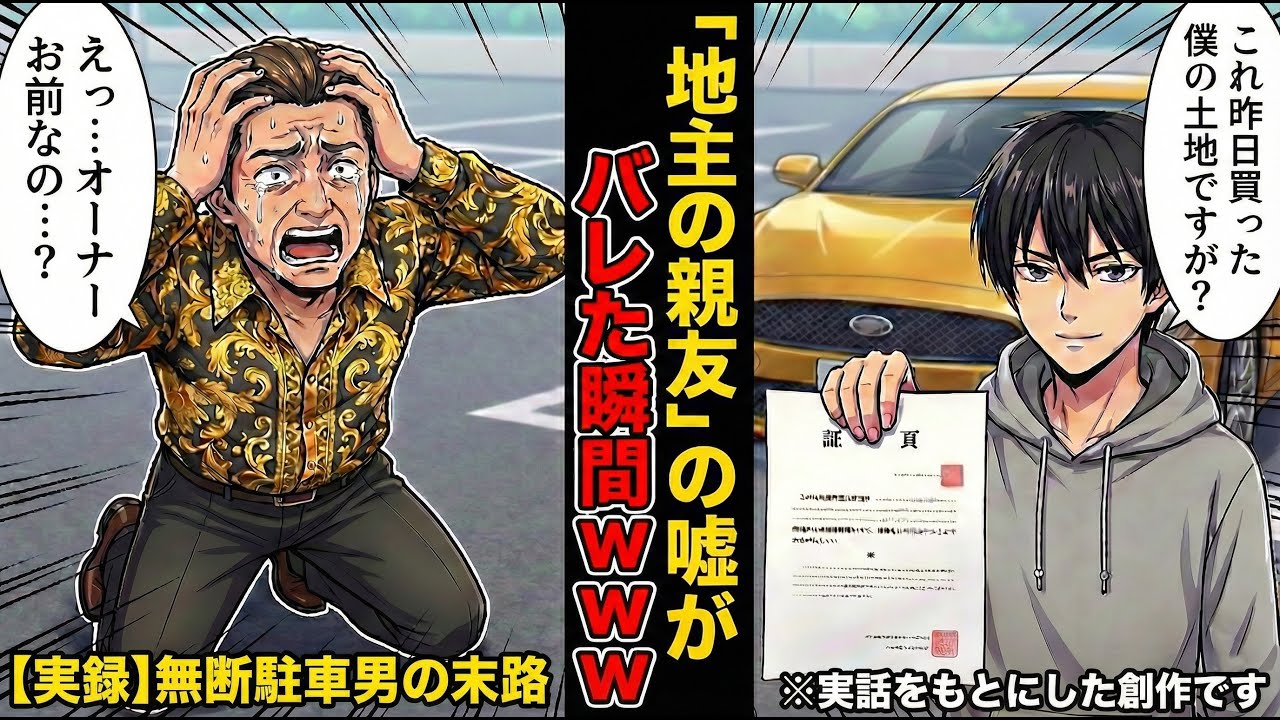 【スカッと逆転】俺の駐車場に無断駐車を繰り返す自称「地主のマブダチ」→俺「私が新しい地主ですが？」嘘がバレた迷惑男の末路…