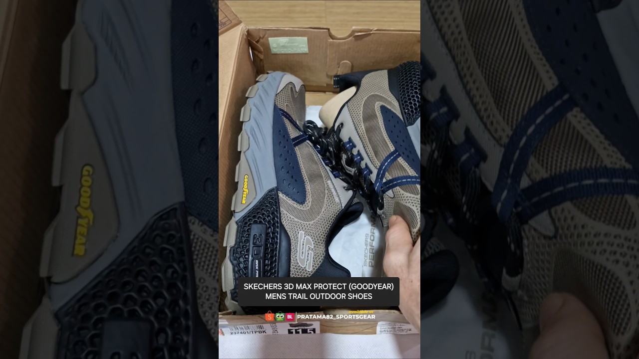 SKECHERS 3D MAX PROTECT GOODYEAR WATER REPELLENT OUTDOOR TRAIL SHOES (FULL VIDEO CHECK OUR CHANNEL)