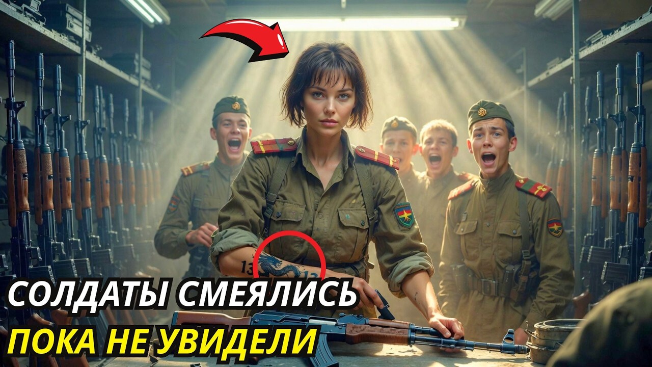 Солдаты смеялись над женщиной в оружейной, пока генерал не увидел её татуировку