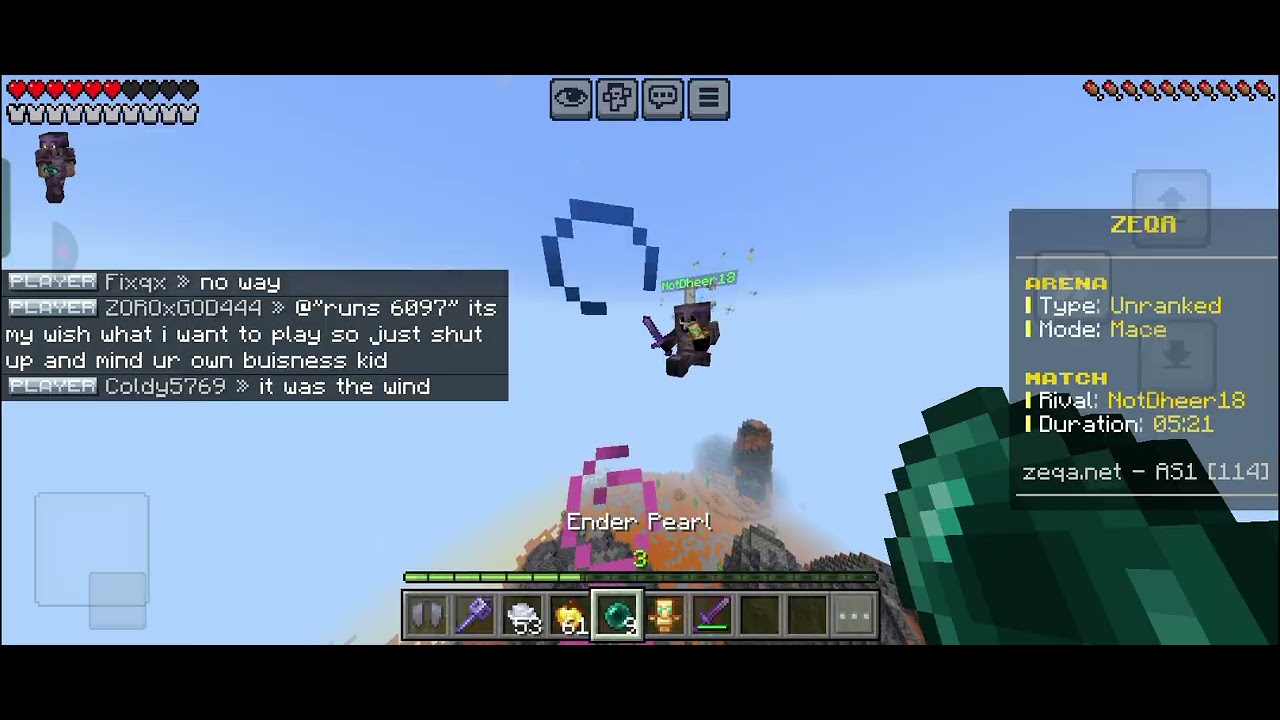 Minecraft mace PVP , secret arena!!?