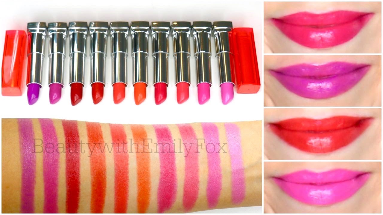 Maybelline Vivid Lipstick + Lip Swatches