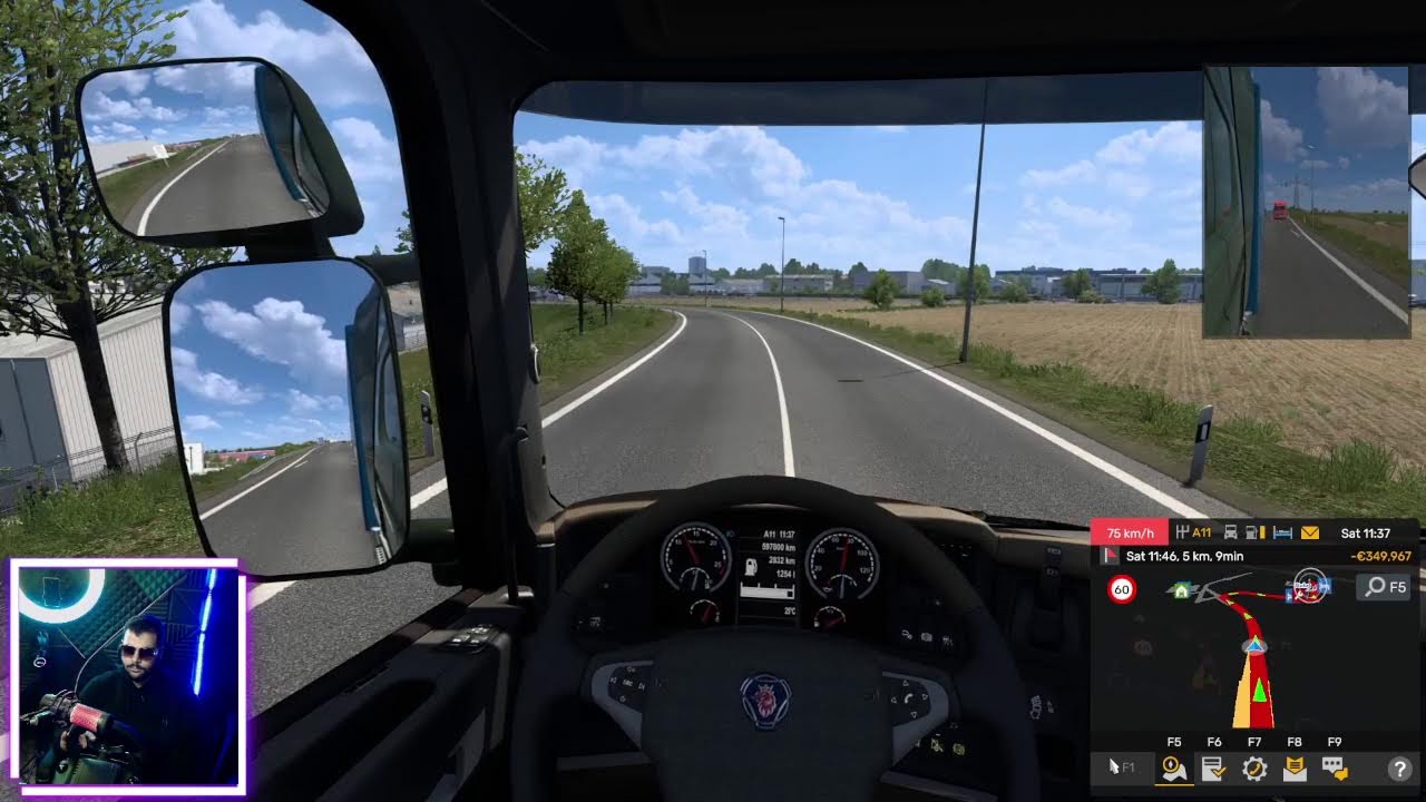 محاكي شاحنات احترافي بث مباشر Euro Truck Simulator 2 |