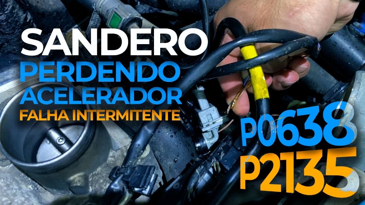 Renault Sandero 1.0 8V - Falha de Acelerador Intermitente - DTC P0638 P2135 - Diagnóstico Completo