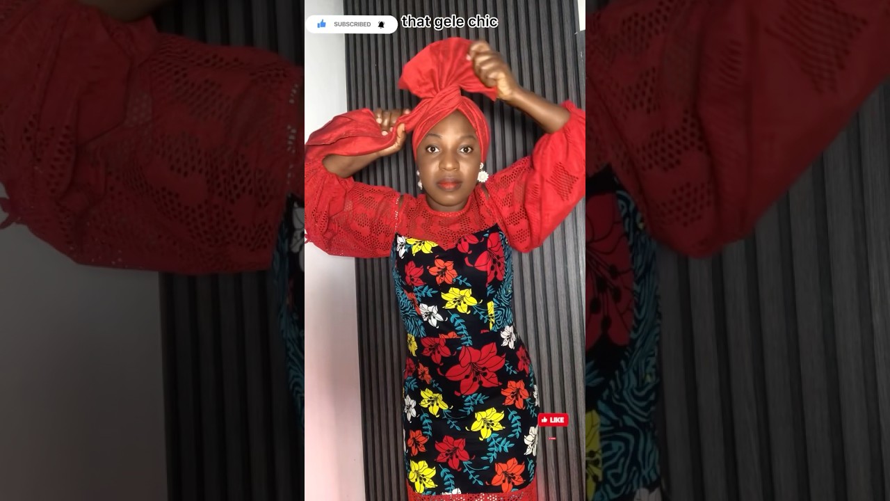How to tie simple Gele for beginners #diy #gele #headwrap #headwraptutorial #viral #shorts #tutorial