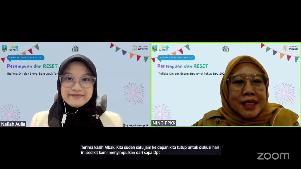 SAPA DP3AK JATIM SERI 181, Perempuan dan RESET (Refleksi Diri dan Energi Baru untuk Tahun Baru 2026