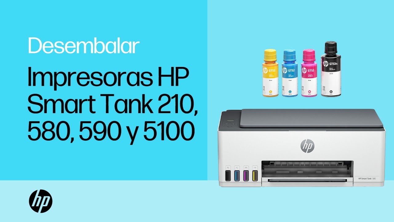 Desembalaje y configuración | Impresoras HP Smart Tank 210, 580, 590 y 5100 | HP Support