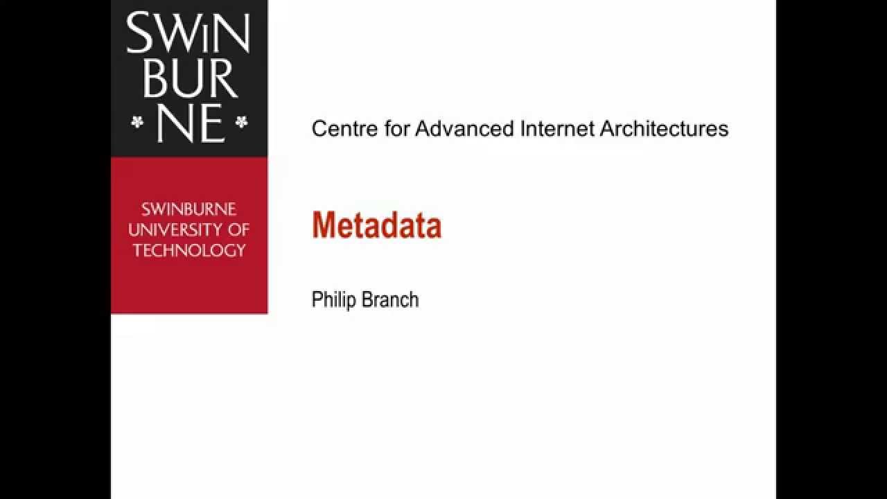 Metadata retention (CAIA Research Seminars)