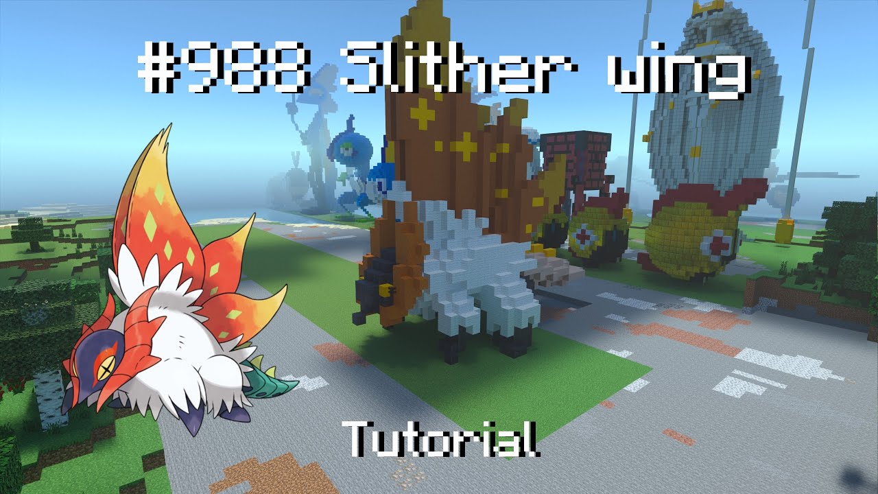 How to build a Pok&eacute;mon Slither wing statue in Minecraft (Tutorial)
