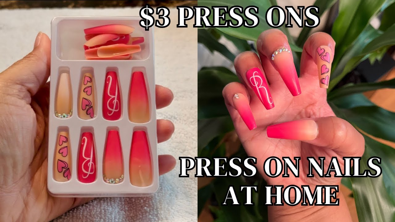 PRESS ON NAILS AT HOME | TEMU PRESS ON NAIL TUTORIAL