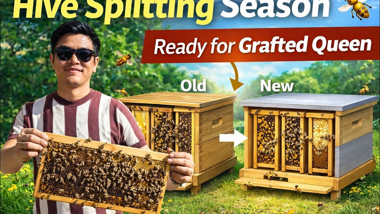 “Hive Splitting Secrets for Strong Colonies | Ready for Grafted Queen!”🐝🐝