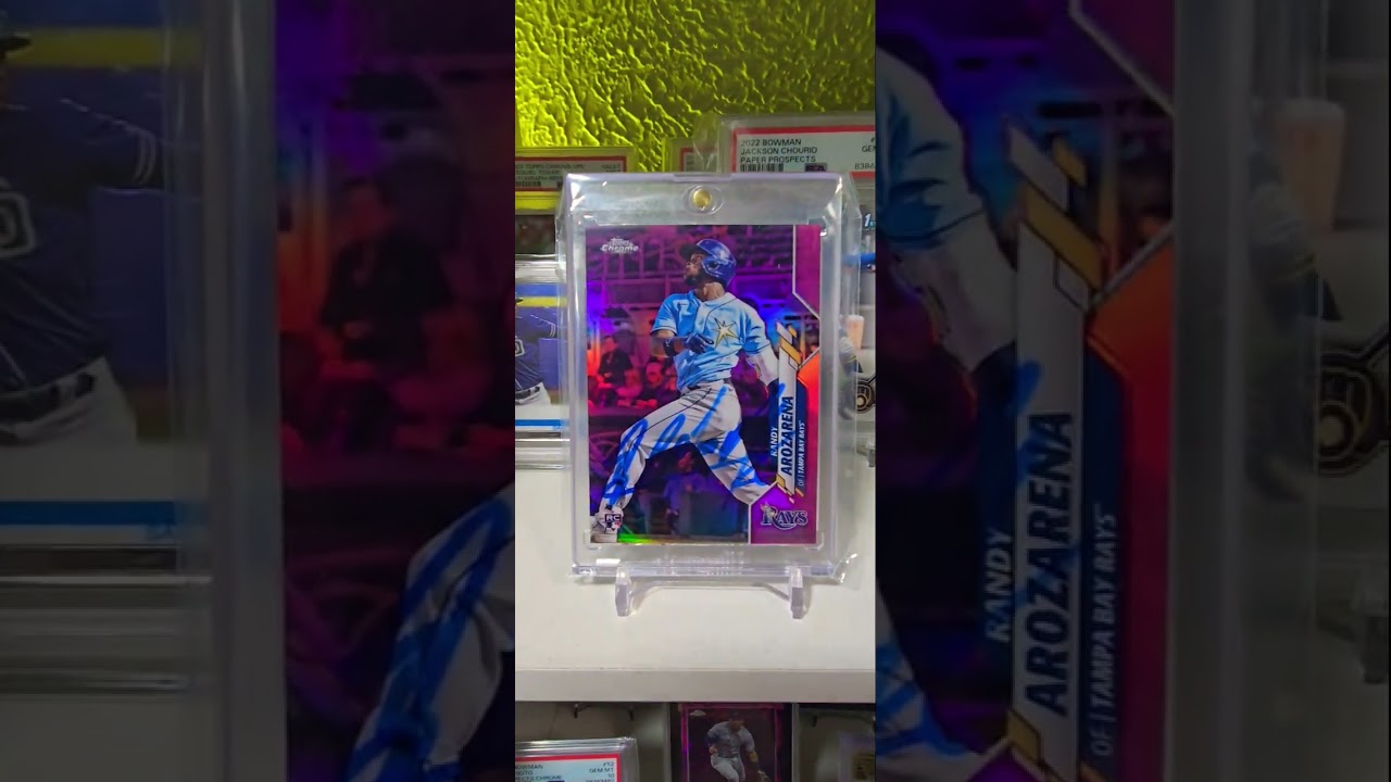 2020 TOPPS CHROME PINK REFRACTOR RC RANDY AROZARENA AUTO. PC. 