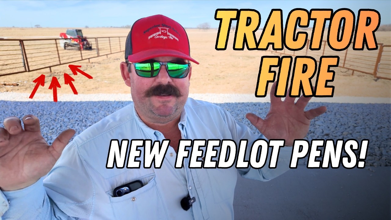 Setting Up Our New Feedlot Pens… After We Burned a Tractor Down