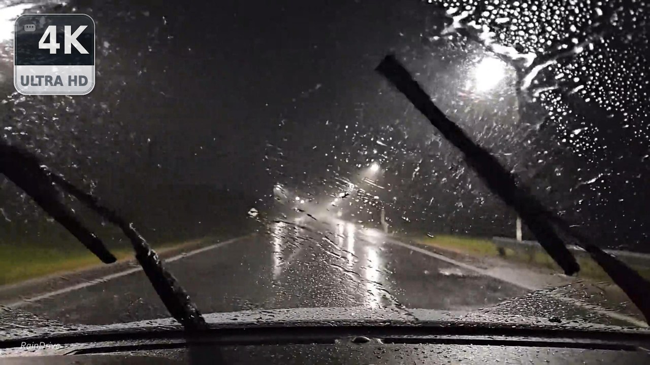 After Midnight on the Rainy Highway | Quiet Car Ride Through the Dark (3 Hours)
