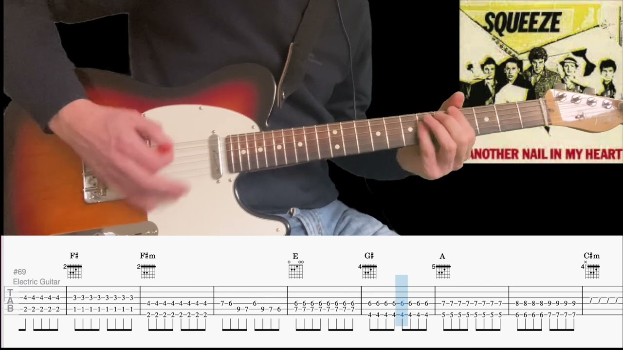 Another Nail in My Heart - Squeeze - Guitar Cover & Tab including solo