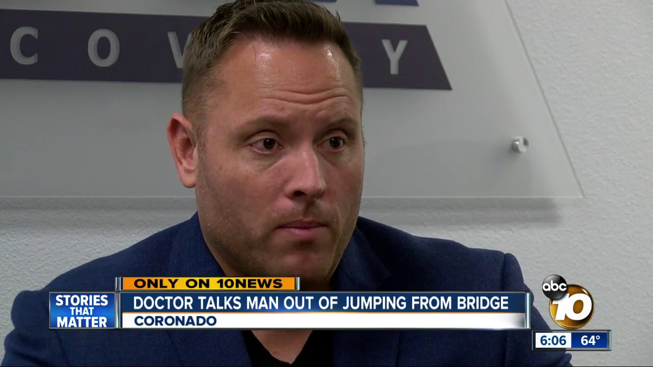 Doctor talks man out of jumping from Coronado Bridge