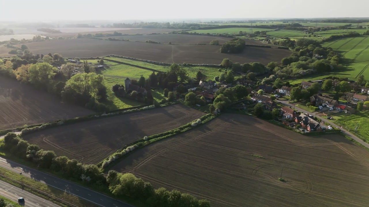 Eastwick, Harlow, Essex ( and beyond)  From the sky  May 2023