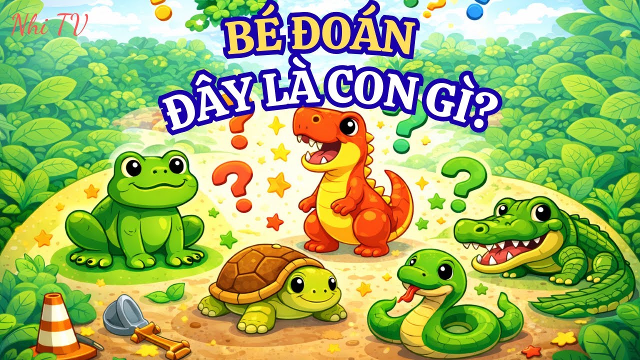 Bé Đoán Các Động Vật Bò Sát Lưỡng Cư Hay Nhất | Khám Phá Thế Giới Động Vật Cùng Nhi TV