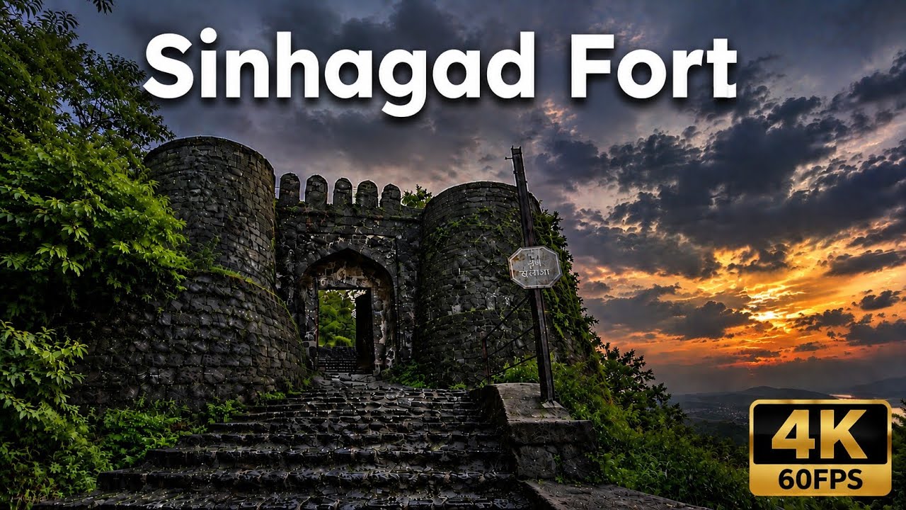 Sinhagad Fort 4K | The Pride of Marathas 🚩 | A Cinematic Historical Journey | Ather 450X 