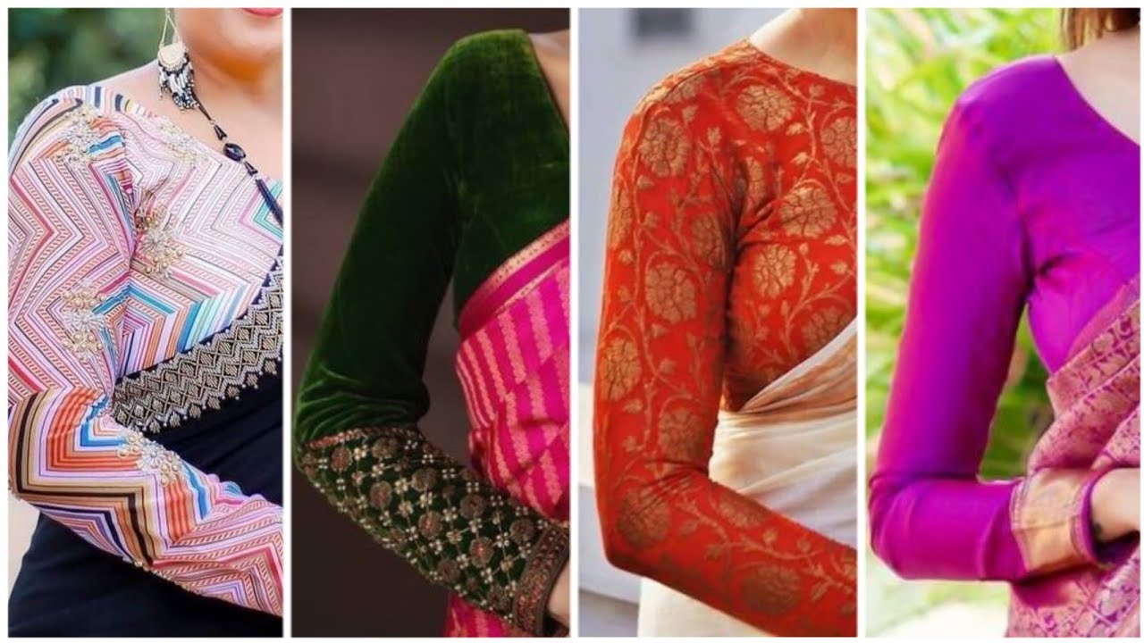 Trending Long Sleeve Blouse Designs For Saree Boutique Style Full Sleeve Blouses