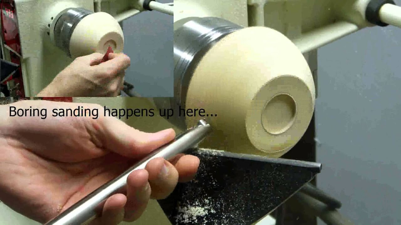 Woodturning small bowl from lemonwood with carbide tools