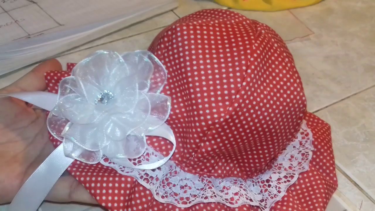 Sombrerito para niña T= 9 a 12  meses