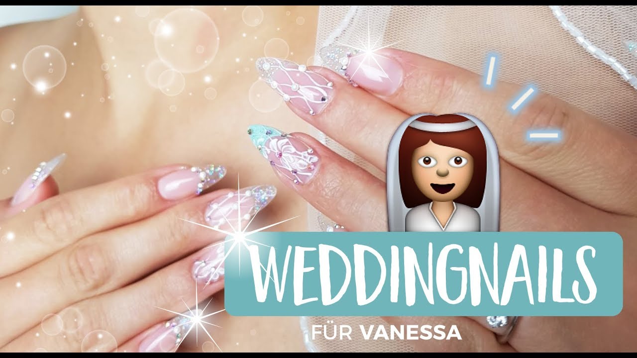 HOCHZEITSNÄGEL für Vanessa | ausgefallene Brautnägel mit Gel | 👰  💅