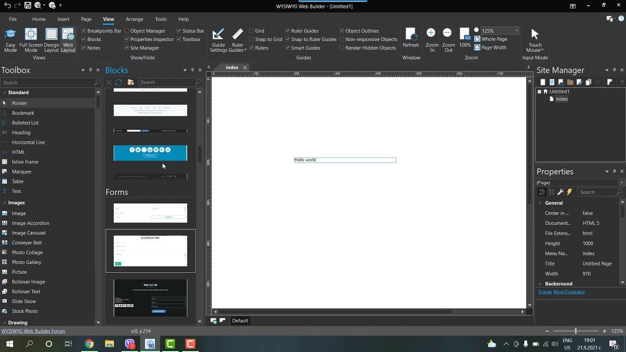 WYSIWYG Web Builder   Exploring Interface