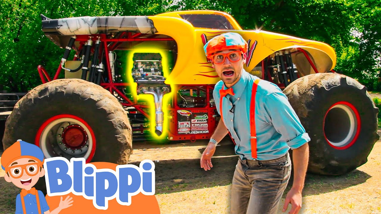 Learn about Monster Trucks with Blippi | Blippi and Meekah Best Friend Adventures | Educational