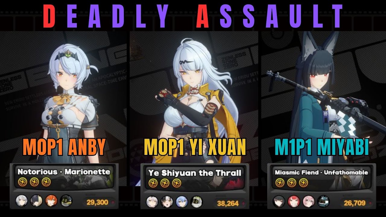 [ZZZ] 2.3 Deadly Assault -  Miyabi | Yi Xuan | S0 Anby