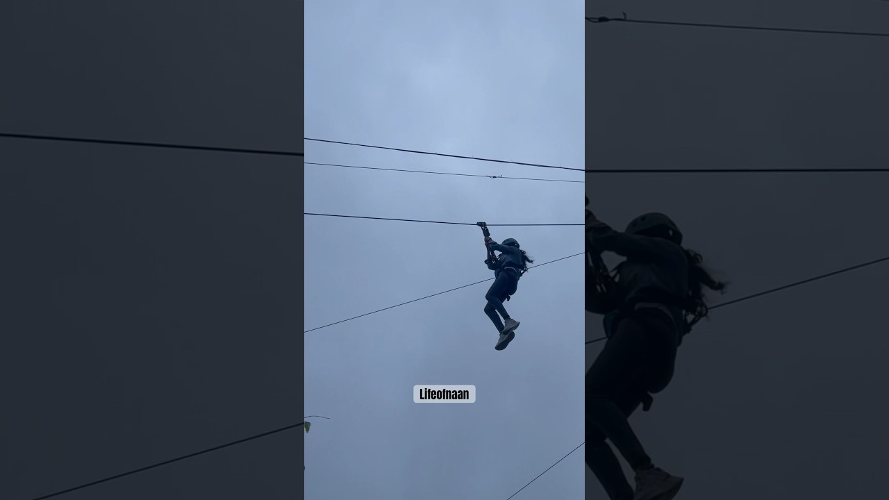🤯dangerous zip line ride 😱 #shorts