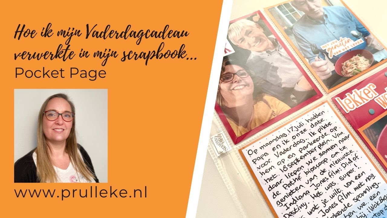 Hoe ik mijn Vaderdagcadeau verwerkte in mijn scrapbook... Pocket Page