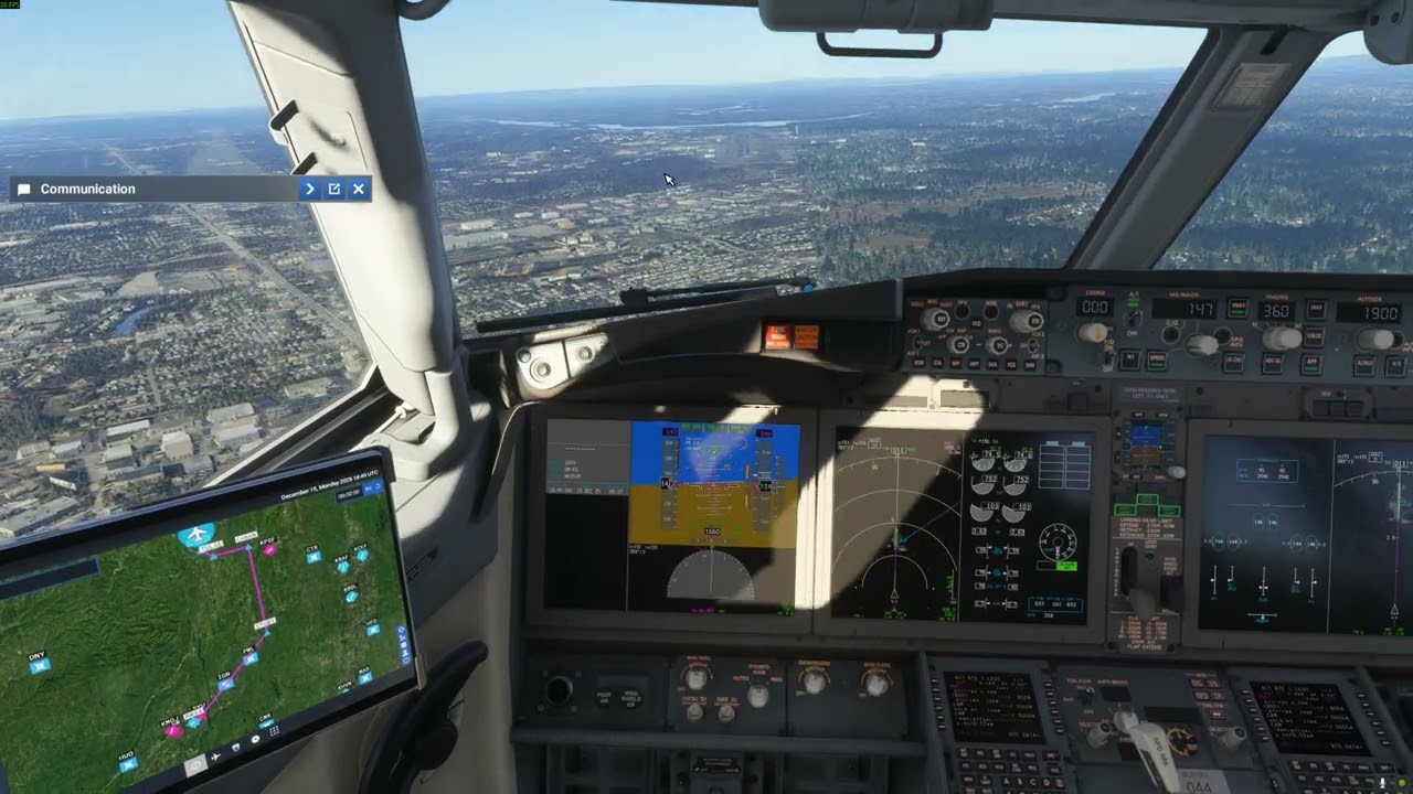 Microsoft Flight Simulator 2024 737 landing in KALB