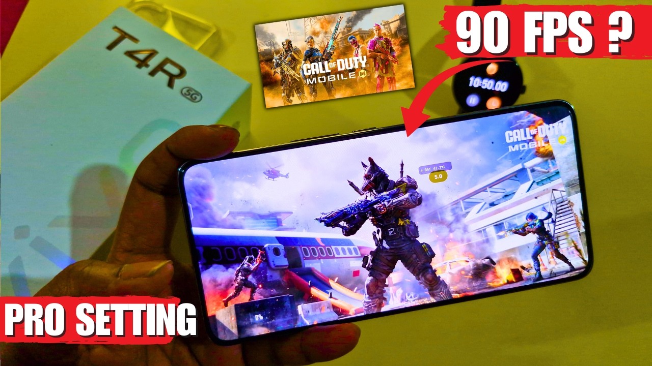 Vivo T4 R COD 90 FPS Gaming Test 🔥  Call of Duty Mobile FPS Meter Review