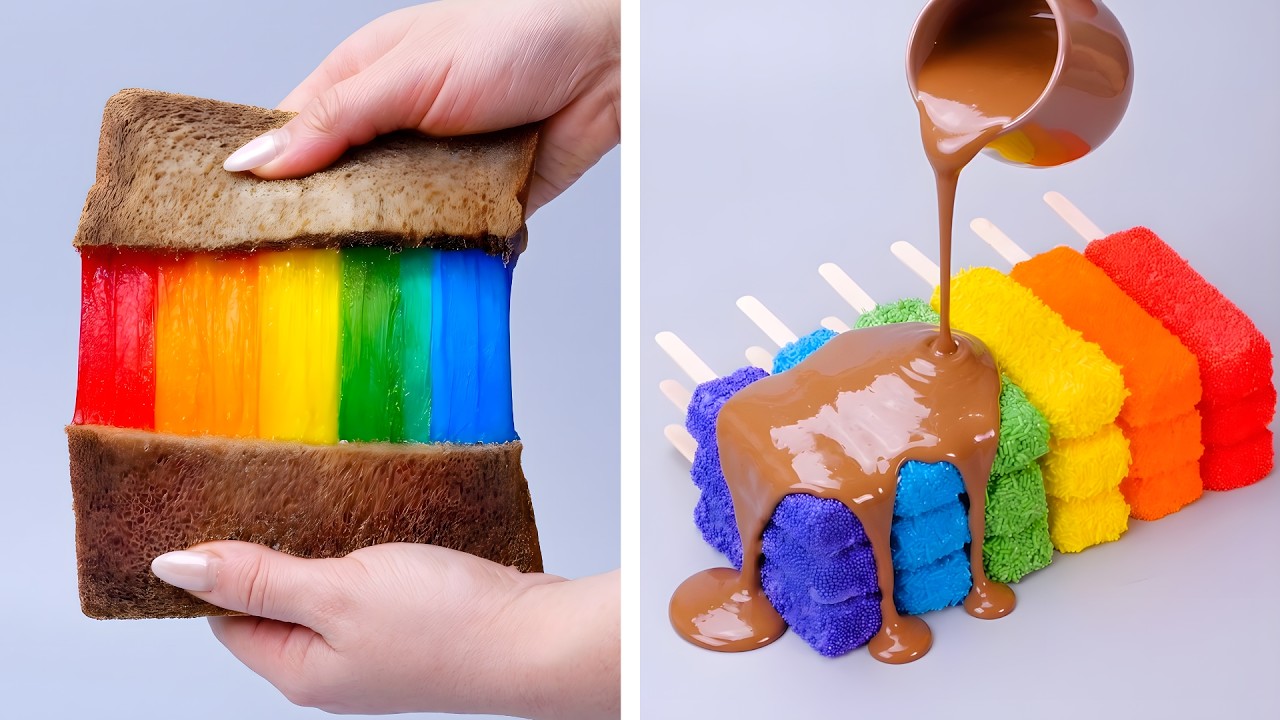 Top Rainbow Dessert Recipes 🍭 Easy Colorful Sweet Treats | Tasty Cake