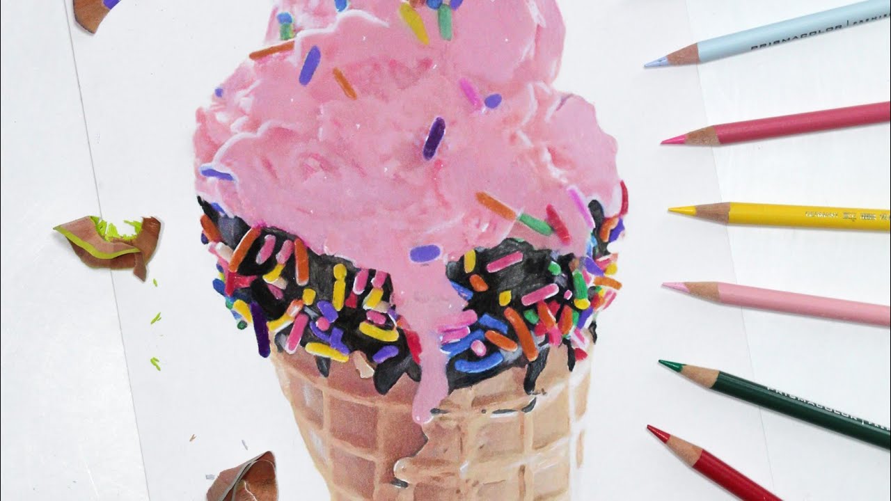 Ice cream Glass 🍦Painting😱 #shortviral #art #viral