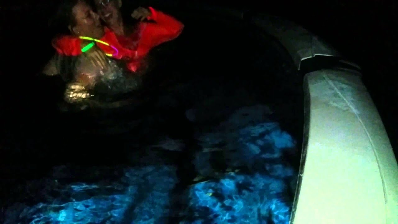 Drunk girls thrown in the pool
