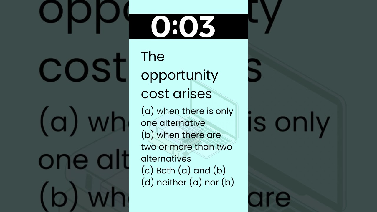 Economics Class 11 CBSE Commerce| Solve this Question| Opportunity Cost  