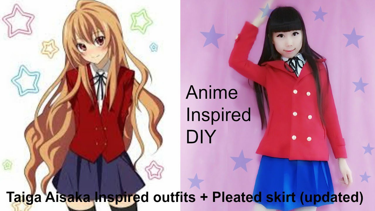 Cosplay DIY - Japanese School uniform inspired by Taiga Aisaka ( Pleated skirt)