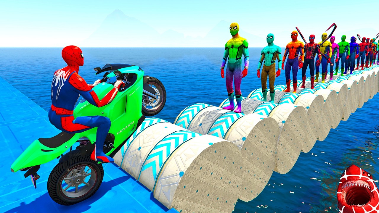 الرجل العنكبوت انقاذ باتمان Spider-Man Rescue batman vs iron man vs venom funny Game GTA 5 superhero