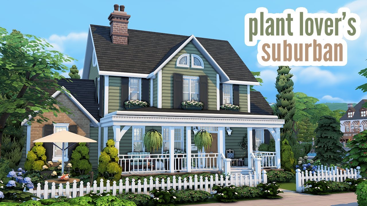plant lover's suburban \\ The Sims 4 speed build