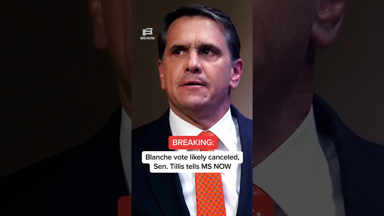 BREAKING: Blanche vote likely canceled, Sen. Tillis tells MS NOW