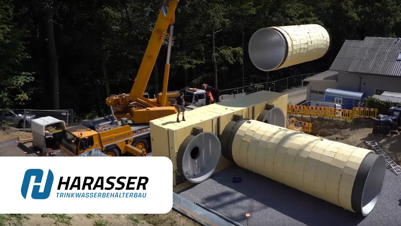 Trinkwasser Hochbeh&auml;lter Hart bei Graz (300 m&sup3;) - Trinkwasserversorgung Gro&szlig;projekt Firma Harasser